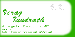 virag kundrath business card